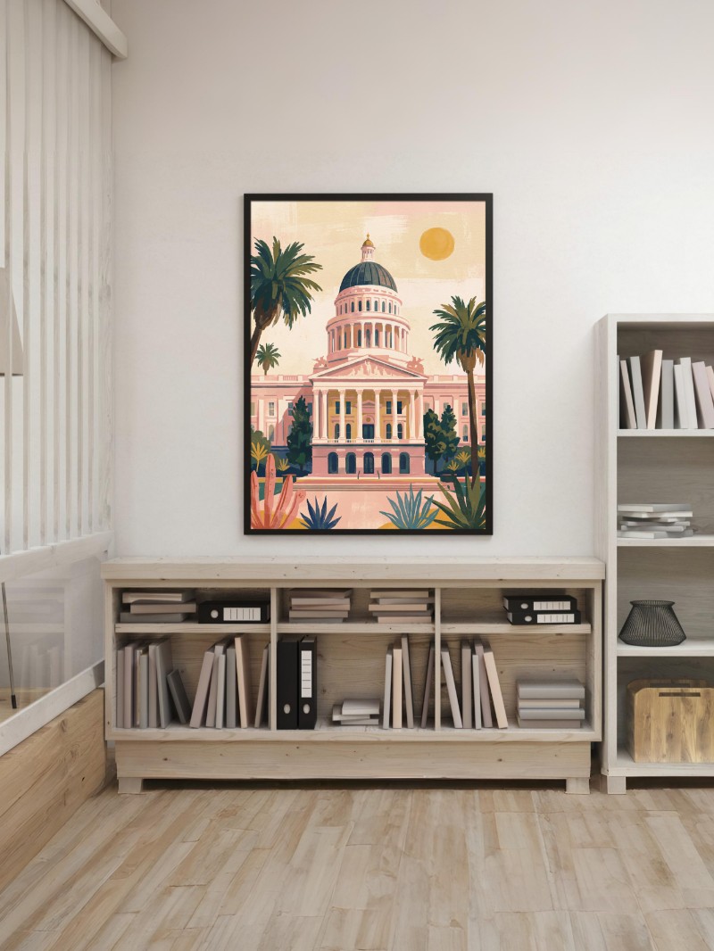 Tranh Nghệ Thuật Hạ Viện California: Bản Giao Hưởng Kiến Trúc Mỹ mockup