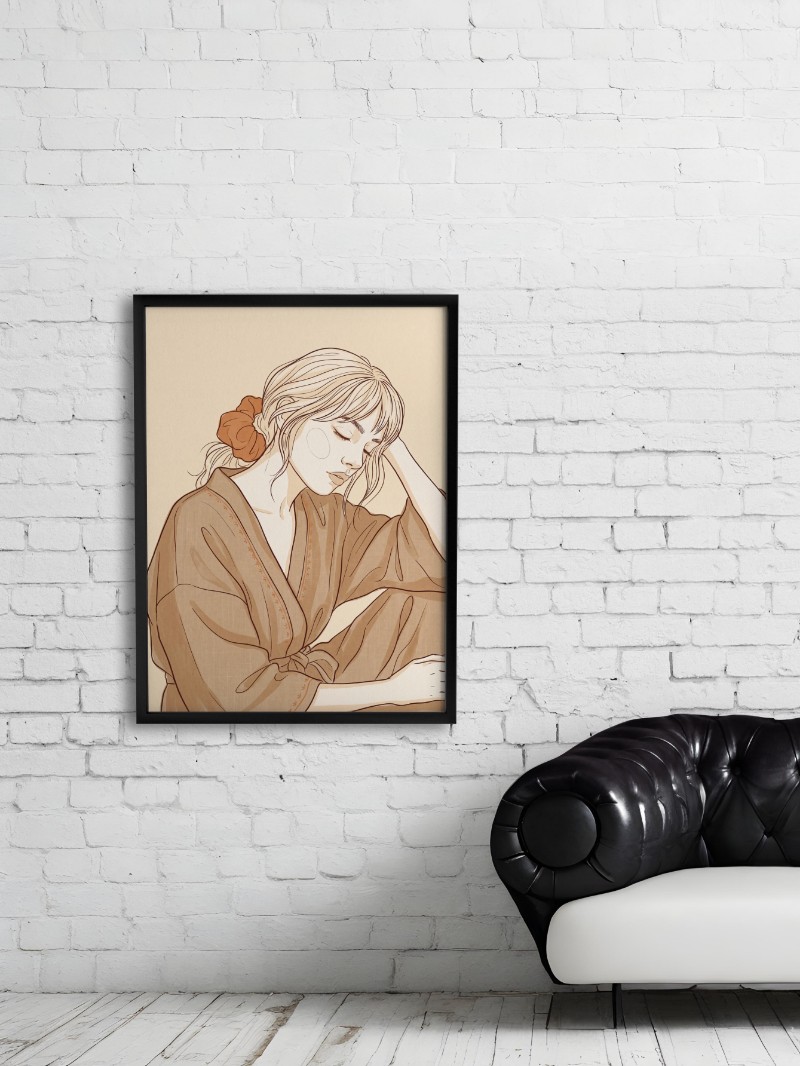 Tranh Nghệ Thuật Doris: Khơi Nguồn Cảm Hứng Thư Giãn Đương Đại mockup