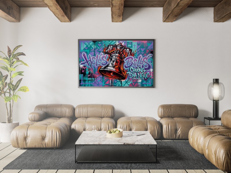 Tranh Đường Phố Chuông Địa Ngục: Bản Ngã Nghệ Thuật Đương Đại mockup