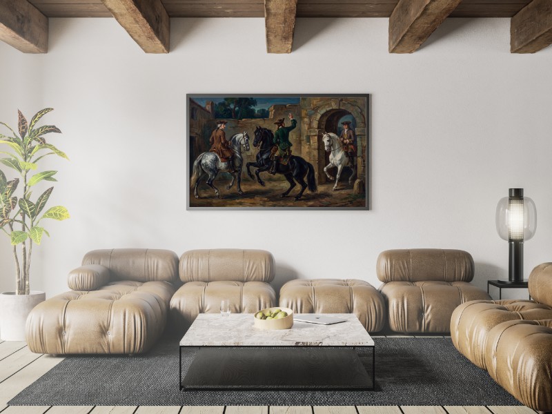 Tranh Vintage Kỵ Sĩ Độc Hành - Tuyệt Tác Hội Họa Cổ Điển mockup