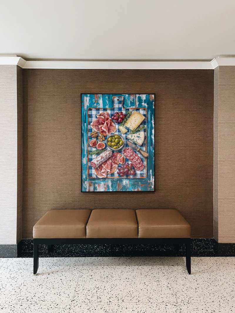 Nghệ Thuật Khay Đồ Nguội Bàn Cờ Xanh mockup