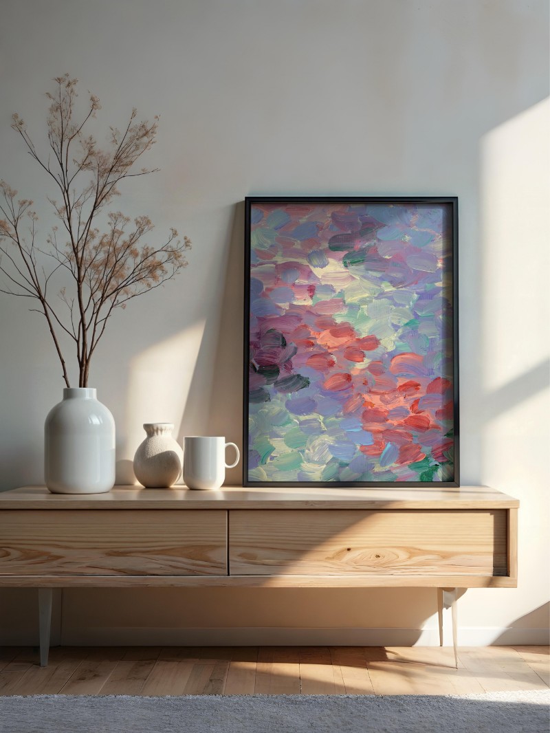 Chromatic Reverie: Tuyệt Tác Tranh Sơn Dầu Trừu Tượng Cổ Điển mockup