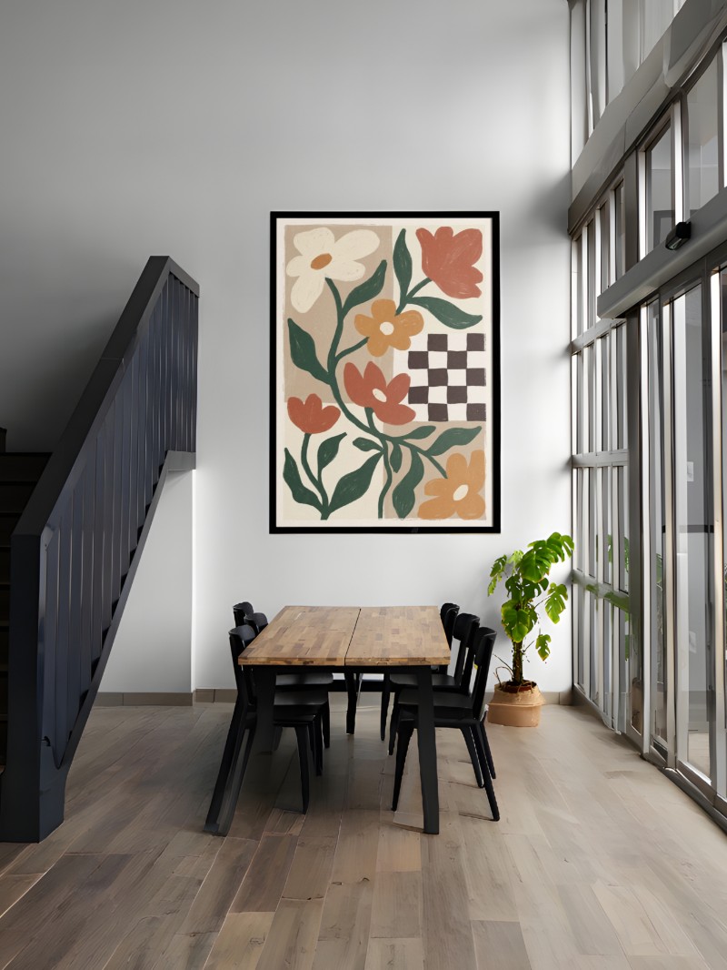 Tranh Vintage Họa Tiết Hoa Cổ Điển - Di Sản Nghệ Thuật Vượt Thời Gian mockup