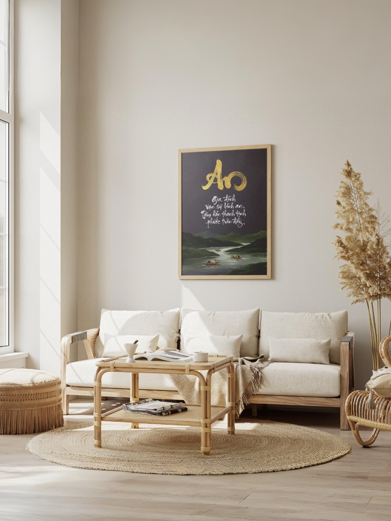 Tranh Thư Pháp Chữ An – Tuyệt Tác Thủ Công Khơi Nguồn Bình An mockup