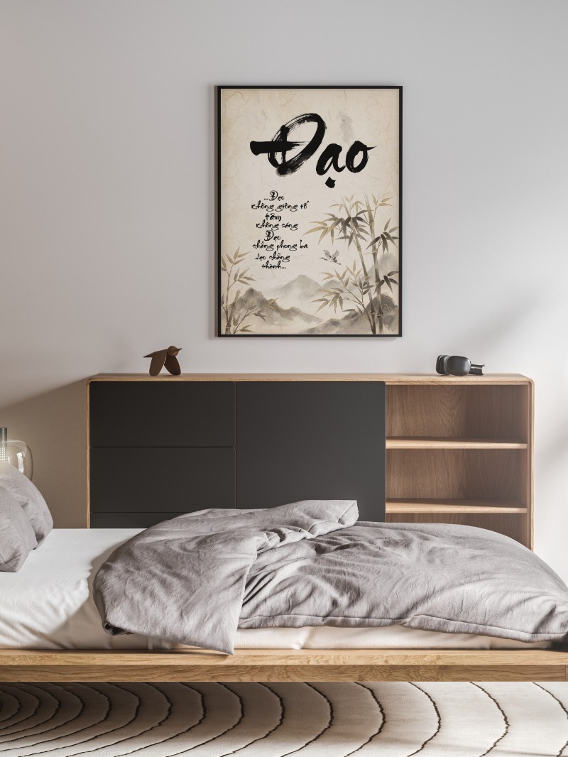 Tranh Thư Pháp Chữ Đạo - Tuyệt Tác Nét Bút Nghệ Thuật Tâm Linh mockup