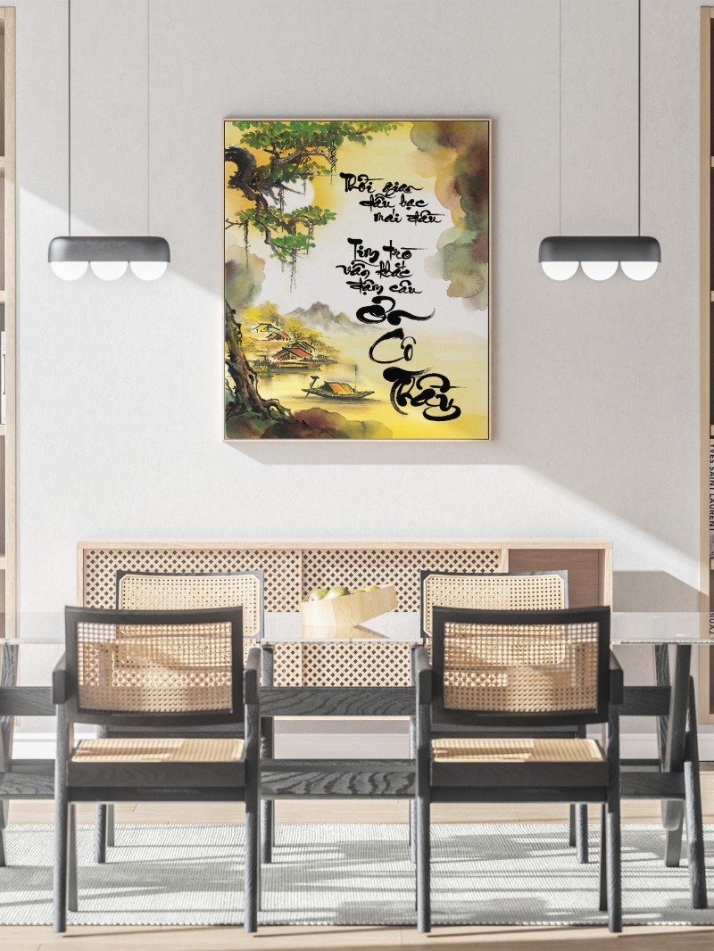 Tranh Thư Pháp Ơn Cô Thày - Nét Chữ Tri Ân Gói Trọn Nghĩa Tình mockup