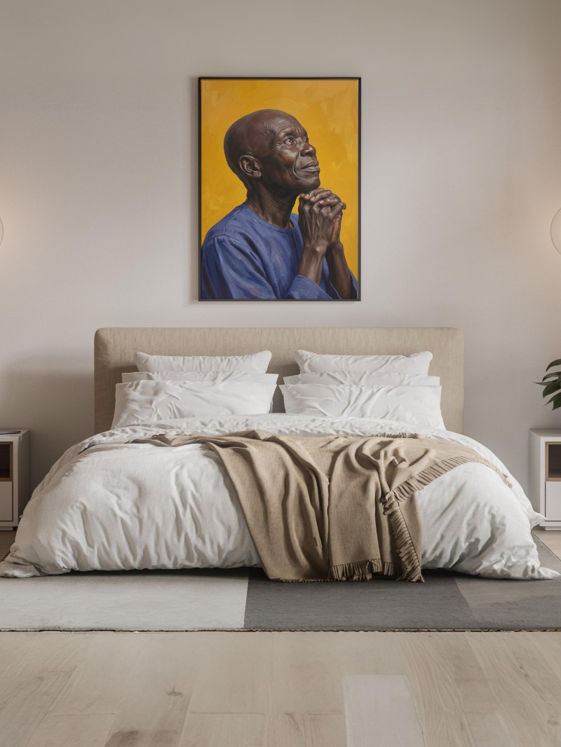 Tranh Chân Dung Hi Vọng - Nghệ Thuật Tối Giản Độc Bản mockup