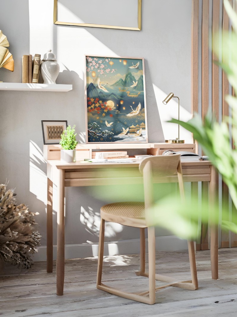 Tranh Họa Tiết Chuyến Bay Thanh Sang Trọng mockup