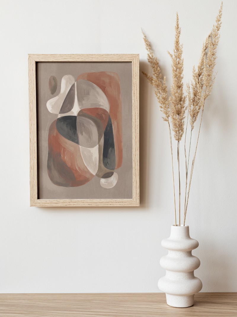 Tranh Treo Tường Hình Dạng Cong - Nghệ Thuật Trừu Tượng Tinh Tế mockup