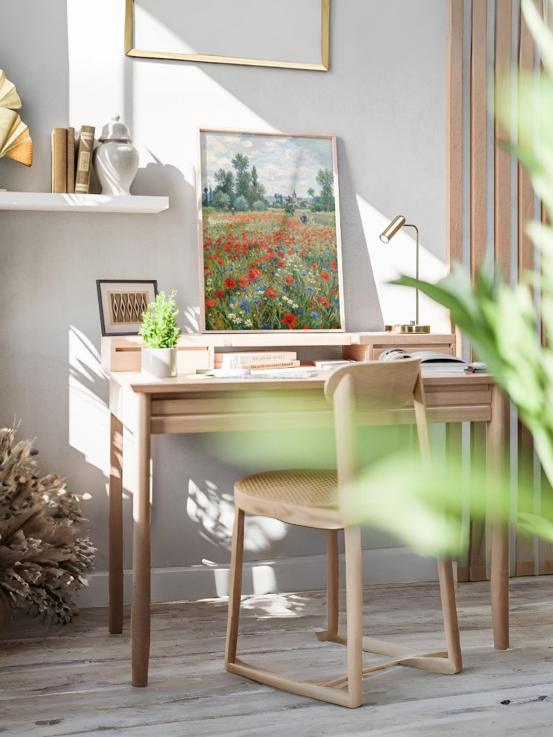 Tranh Phong Cảnh Cánh Đồng Hoa Anh Túc Argenteuil Độc Bản mockup