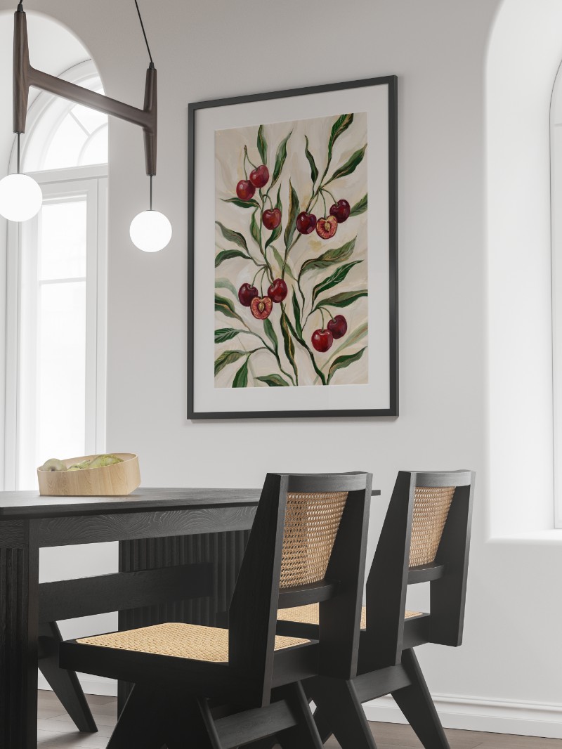 Tranh Quả Cherry Nghệ Thuật Độc Bản - Vẻ Đẹp Chân Thực Và Phá Cách mockup