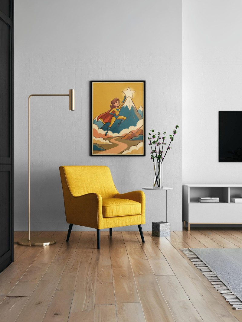 Tranh Động Lực Truyền Cảm Hứng Cao Cấp Cho Văn Phòng mockup