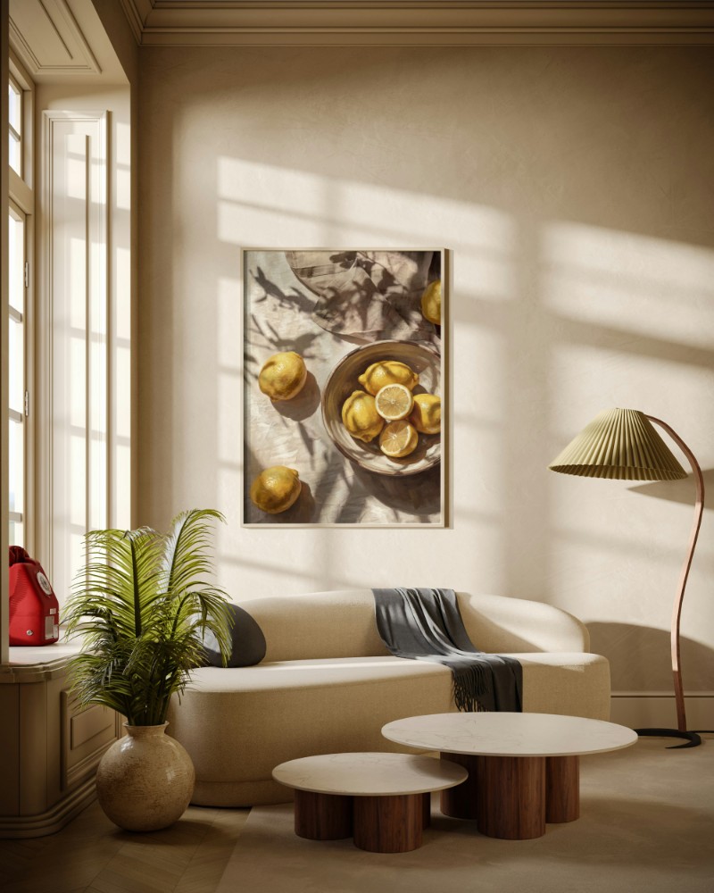 Tranh Chanh Dưới Nắng Mặt Trời - Nghệ Thuật Độc Bản Cao Cấp mockup