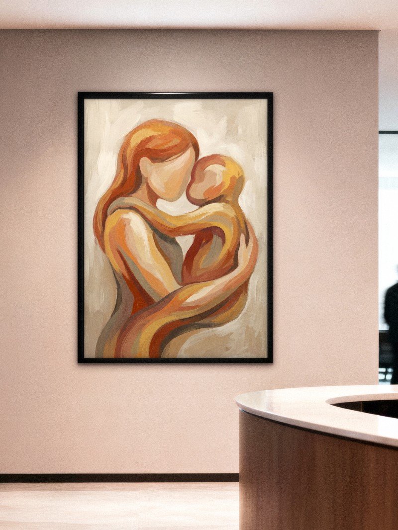 Tranh Trừu Tượng Những Người Bạn Đặc Biệt - Chạm Vào Yêu Thương mockup