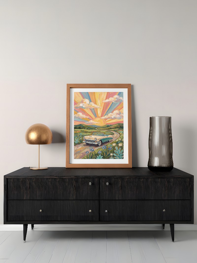 Bình Minh Rực Rỡ Trên Cung Đường Cổ mockup