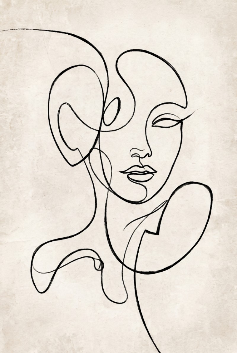 Tranh Line Art Nghệ Thuật - Đường Nét Tinh Tế Cho Không Gian Hiện Đại mockup